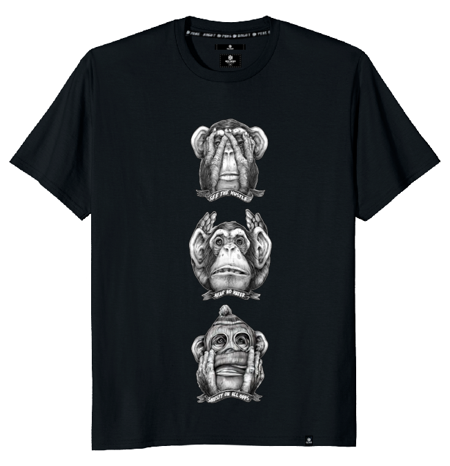 3monkeyblack Tres Amigos T shirt