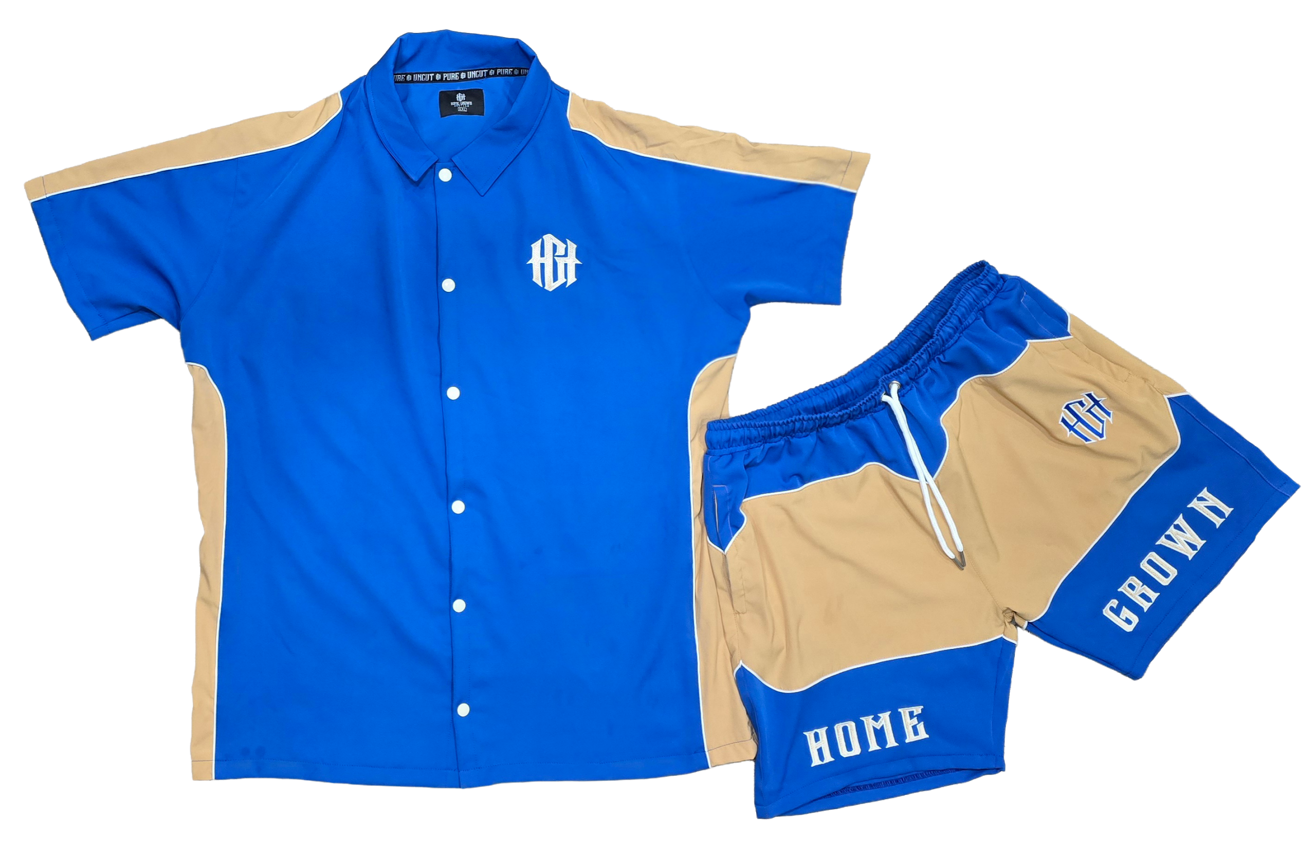 blue brown dickie suit no background