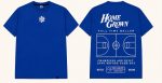 Full Time Baller oversized tee in royal blue with white print, front and back